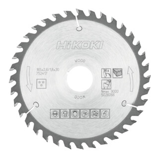 HiKOKI Lame de scie circulaire TCT 165 x 30/20 I36 dents alternées bois