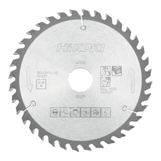 HiKOKI Lame de scie circulaire TCT 180 x 30/20 I36 dents alternées bois