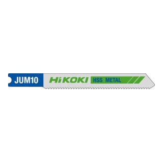 HiKOKI Lames de scie sauteuse métal HSS JUM10/U118A, lot de 5