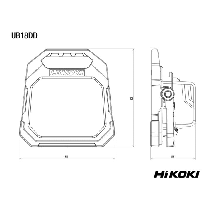 HiKOKI LED Baustellenstrahler 18V / 230V UB18DD (Basic)
