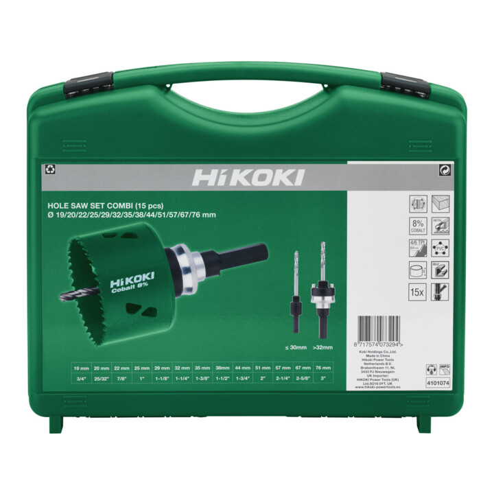 HiKOKI Lochsägen-Sortiment Kombi HSS-Co 16-teilig