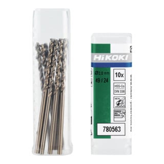 HiKOKI Metallbohrer HSS-Co DIN 338 2,6 x 30/57 mm Set 10-teilig