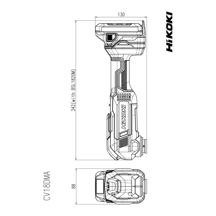 HiKOKI Outil multifonction sans fil 18 V CV18DMAW2Z, brushless, StarlockMax