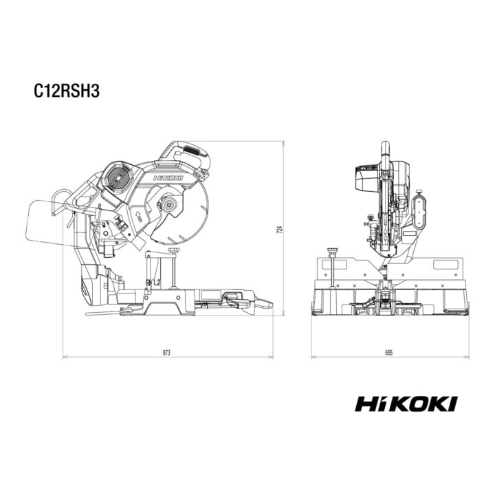 HiKOKI Paneelsäge mit Laseranzeige C12RSH3