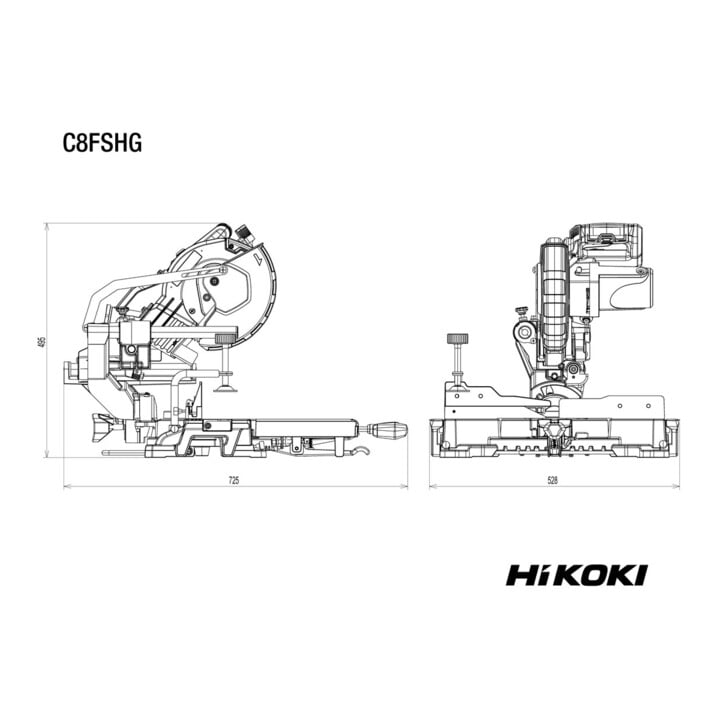 HiKOKI Paneelsäge mit Laseranzeige C8FSHG