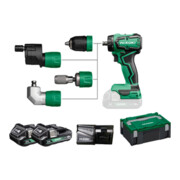 HiKOKI Perceuse-visseuse sans fil Quick DS18DDQ (2,0 Ah) (HSC II) avec accessoires
