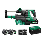 HiKOKI Perforateur à batterie et burineur (SDS-plus) DH3628DA (2,5 Ah) (HSC III) + aspiration poussière