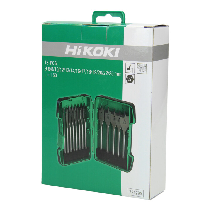 HiKOKI Plat houtboor 8 x 400 mm 1/4" zeskant