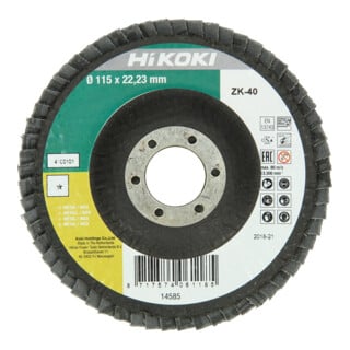 HiKOKI Plateau de ponçage à lamelles 115 mm P80 ZK HSP coudé