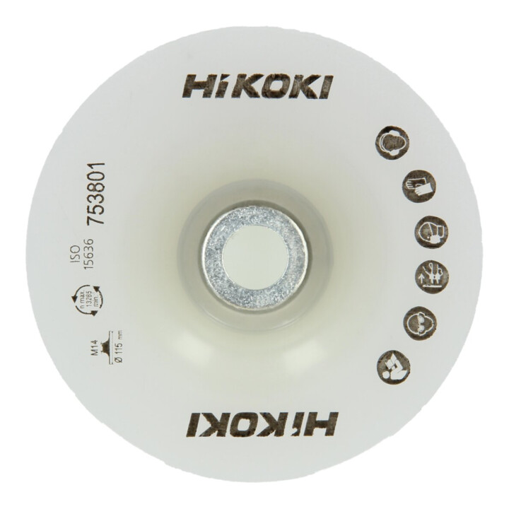HiKOKI Plateau de support 180 mm M14 blanc ISO 15636
