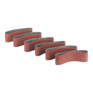 HiKOKI Schleifbänder Set 6x 76 x 533mm P60 80 120 Rot