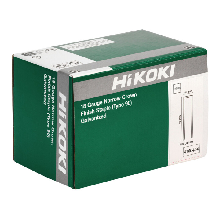 HiKOKI Schmalrückenklammer 12500 18 Gauge 5,7 x 15 x 1,25mm verzinkt
