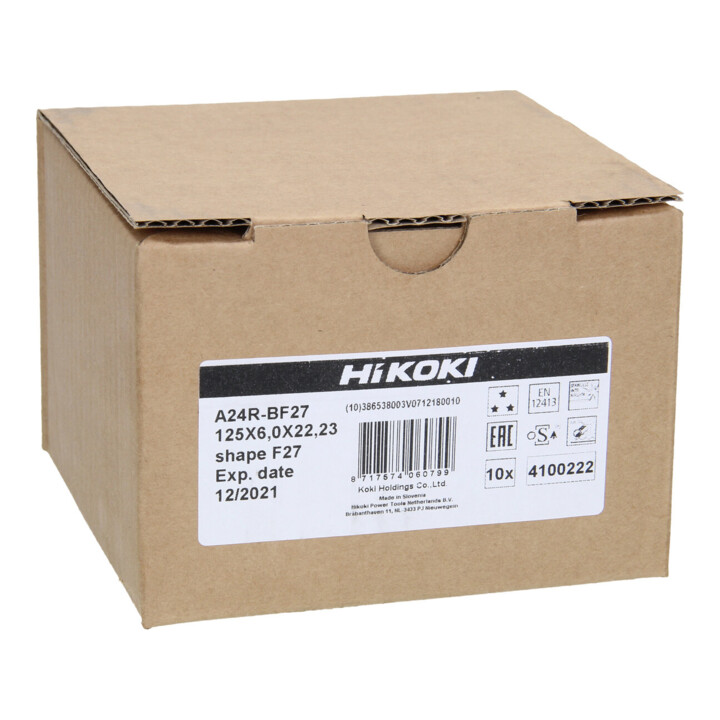 HiKOKI Schuurplaat 125 x 6,0 x 22,23 mm Inox DPC