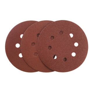 HiKOKI Set de feuilles abrasives auto-agrippantes 125 mm P60 80 120 rouge 15 pièces