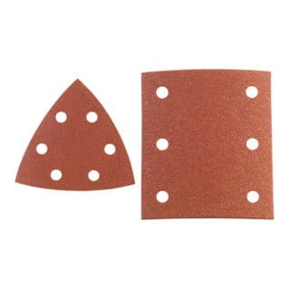 HiKOKI Set de feuilles abrasives auto-agrippantes 45 pièces P60 80 120 rouge pour SC12SH
