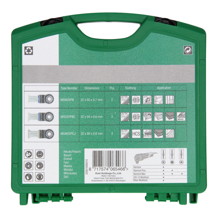 HiKOKI Set Multitool 6 pièces STARLOCK MSM32PB/MSD32PBC/MSW32PCJ