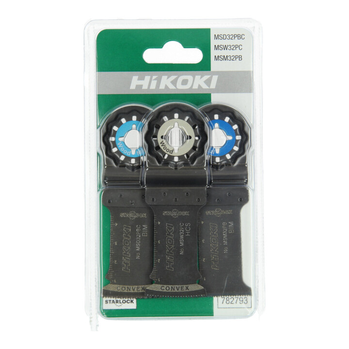 HiKOKI Set Multitool MSD32PBC/MSW32PC/MSM32PB 3 pièces Starlock