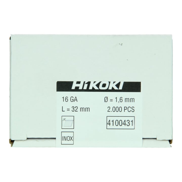 HiKOKI Stauchkopfnagel 20° 16 Gauge 1,6 x 32 mm Edelstahl 2000 Stück
