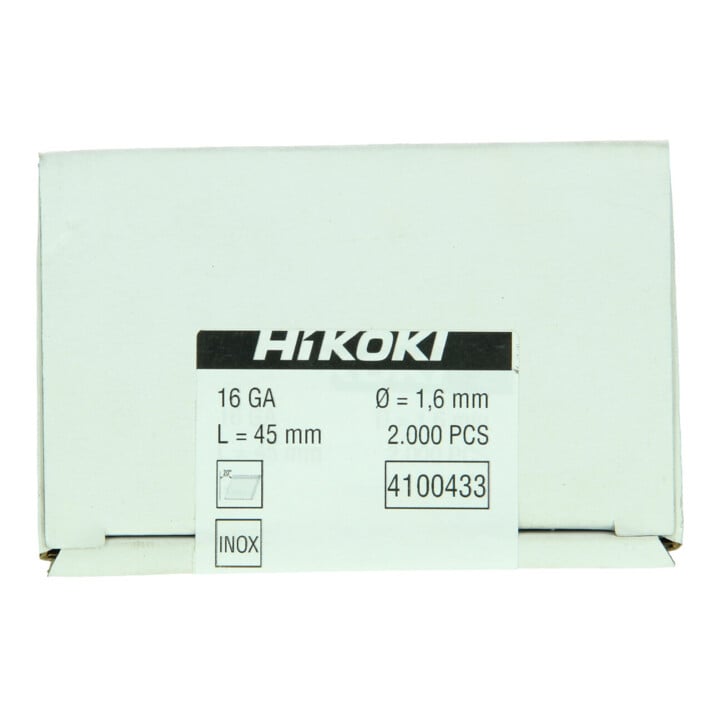HiKOKI Stauchkopfnagel 20° 16 Gauge 1,6 x 45mm Edelstahl 2000 Stück