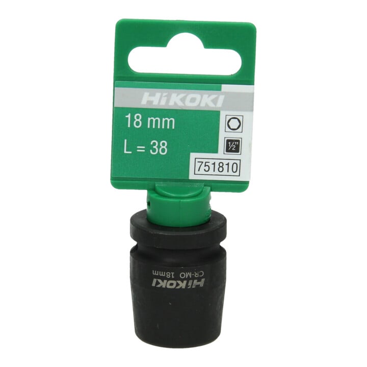HiKOKI Steckschlüssel 1/2" 18 x 38mm schlagfest