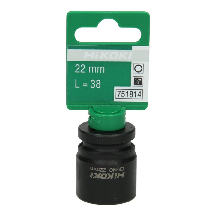 HiKOKI Steckschlüssel 1/2" 22 x 38mm schlagfest