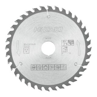 HiKOKI TCT cirkelzaagblad 185 x 30 mm Z36 wisseltand