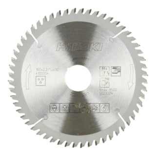 HiKOKI TCT Kreissägeblatt 160x30 z56 Trapez- / Flachzahn