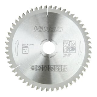 HiKOKI TCT Kreissägeblatt 210 x 30 mm z54 Laminat Aluminium Trapez- / Flachzahn