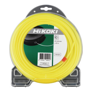 HiKOKI Trimmerdraad vierkant 3,0 mm geel 22 m
