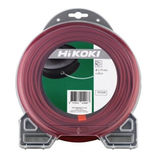 HiKOKI Trimmerfaden quadratisch 2,7mm rot 56m