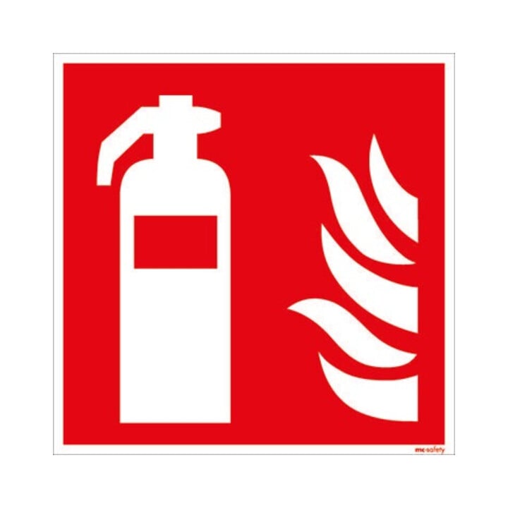 Hinweisschild Feuerlöscher 20x20cm Hart-PVC