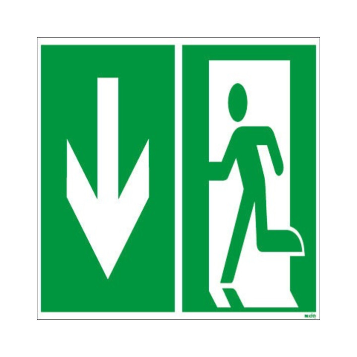 Hinweisschild Notausgang 30x15cm Hart-PVC