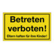 Hinweiszeichen Betreten verboten L300xB200mm gelb schwarz Ku.-1