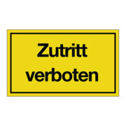 Hinweiszeichen Zutritt verboten L250xB150mm gelb schwarz Ku.