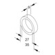 HKL Bague d’étanchéité d’illumination E27 IP44 silicone noir 2169