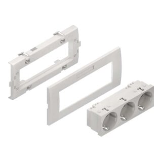 HKL Bloc multiprises triple blanc KES-3.3.3