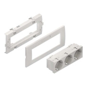 HKL Bloc multiprises triple blanc KES-3.3.3-1