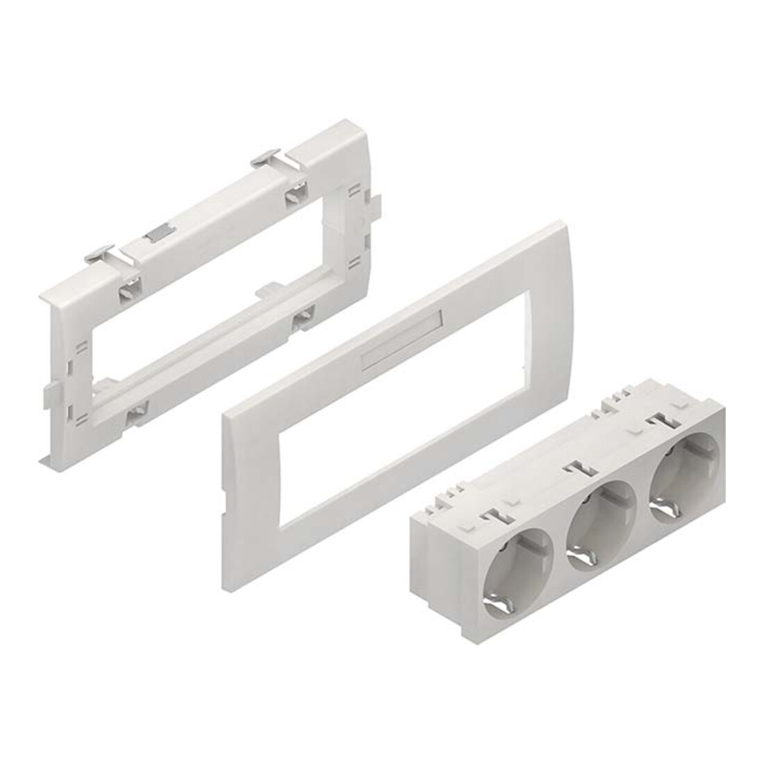 HKL Bloc multiprises triple blanc KES-3.3.3
