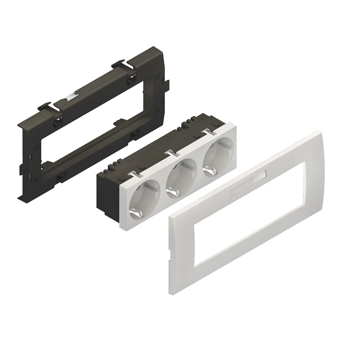 HKL Bloc multiprises triple blanc KES-3.3.3