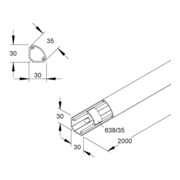 HKL Canal d’angle rws Canal EDK 25x35 EDK35.3-4