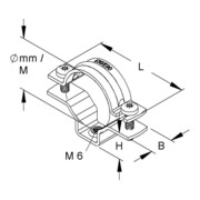 HKL Collier de fixation PG36 D=38-47mm M40 628/38-3