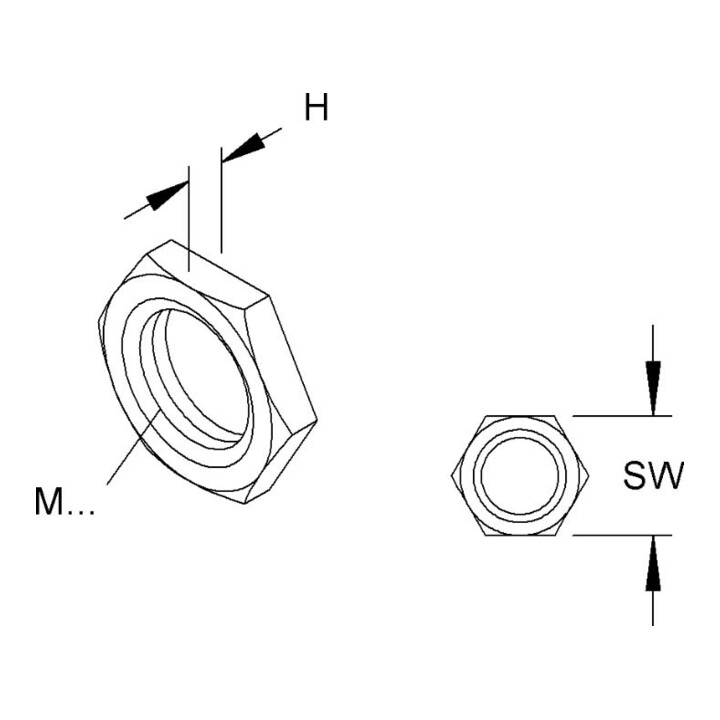 HKL Écrou hexagonal 347