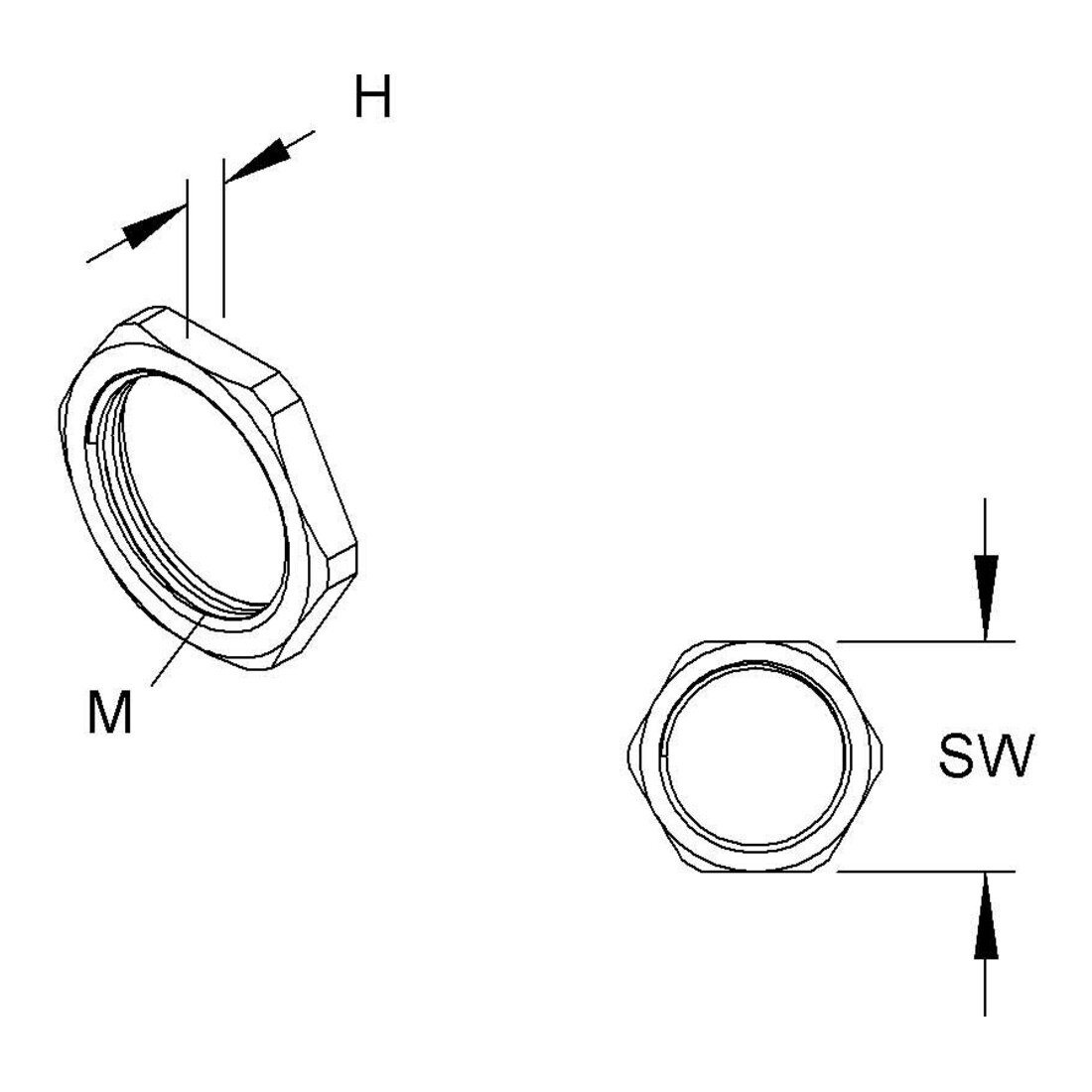 HKL Écrou hexagonal 420M16