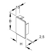 HKL Embout gr 40x40 RAL7030 E4040.1-3