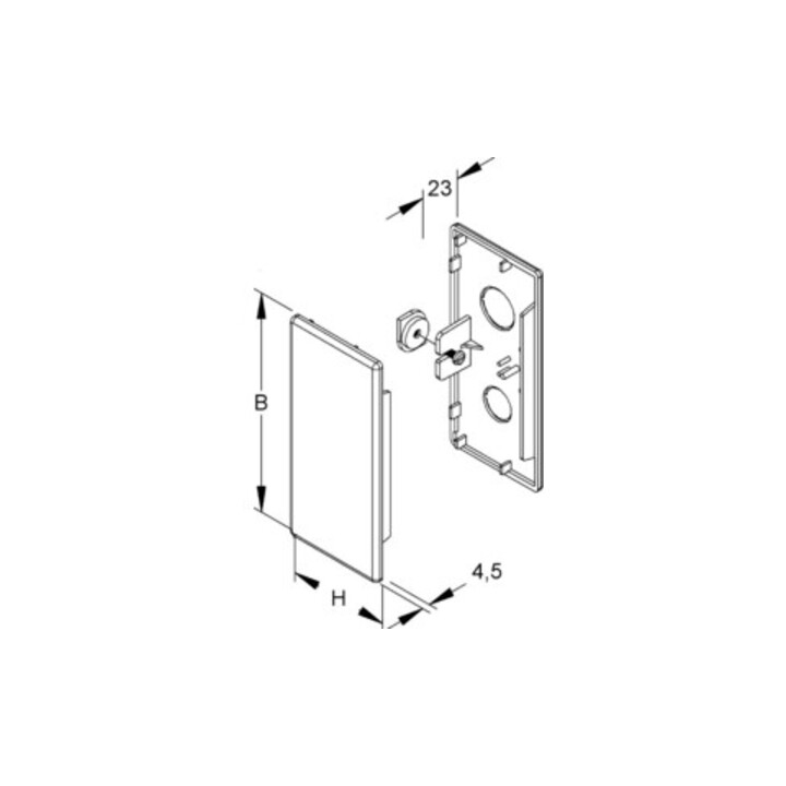 HKL Embout rws 60x110 RAL9010 EG60110.3