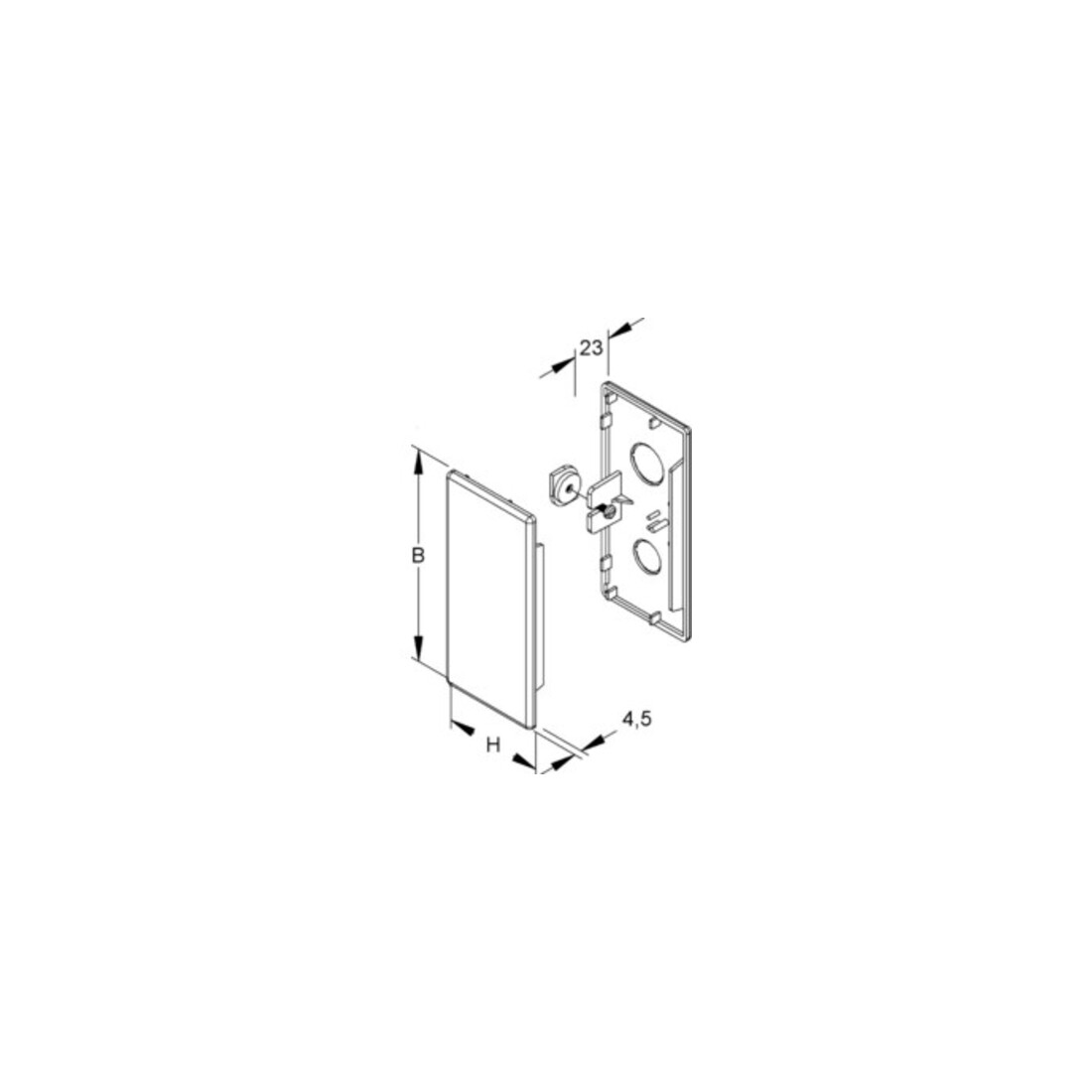 HKL Embout rws 60x110 RAL9010 EG60110.3