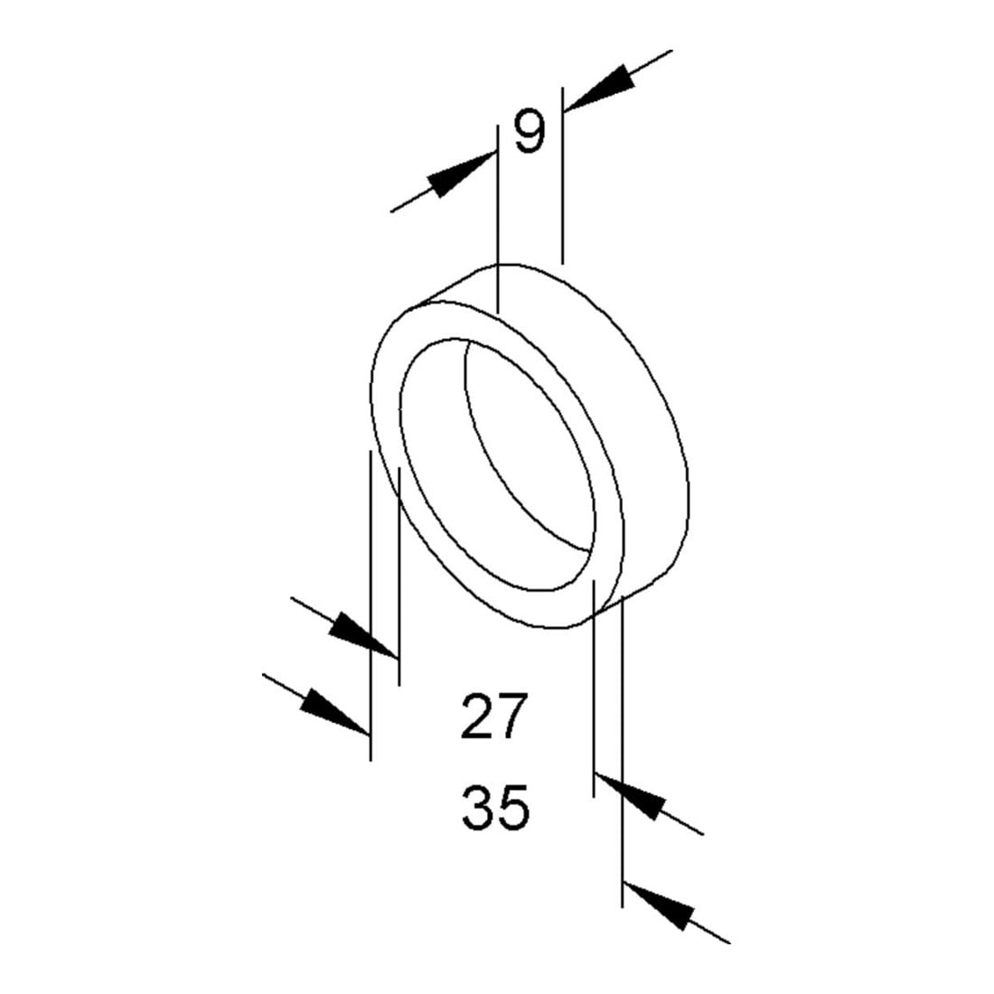 HKL Illuminations-Dichtring E27 IP44 Silikon sw 2169