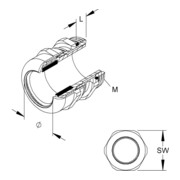 HKL IPON-Raccord de câble M32 ms 2234M32-4