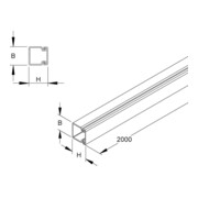 HKL Kanal br 20x20 RAL8014 HKL2020.5-3
