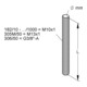 HKL Tube fileté M10x1 182/40